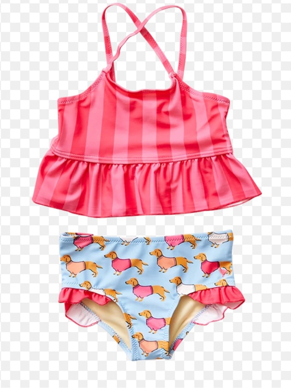 Pink Chicken Joy Tankini Dachshunds